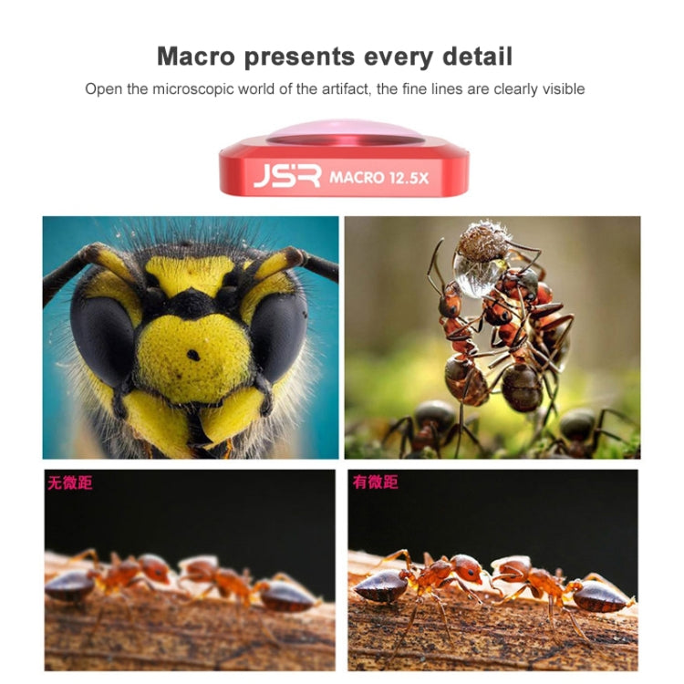 JSR 3 en 1 CR Lente súper gran angular Lente macro 12.5X + Juego de filtros de lente CPL para DJI OSMO Pocket, Macro Lens+CPL+CR