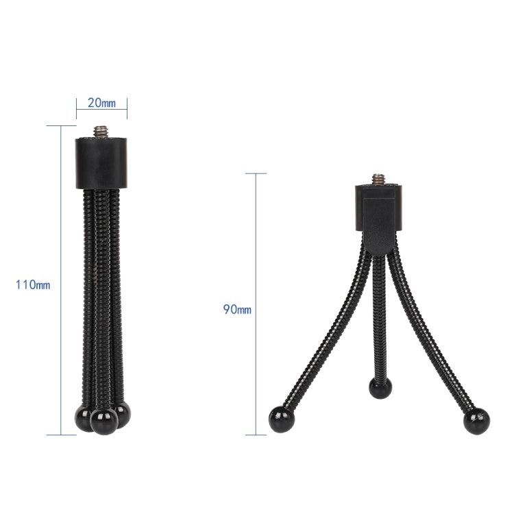 Mini trípode de escritorio de metal con interfaz de tornillo UNC1/4, carga máxima: 0,6 kg, Mini Metal Desktop