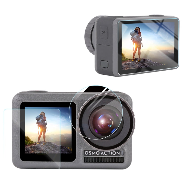 Para DJI Osmo Action Lente 3 en 1 Pantalla LCD frontal y trasera Película protectora HD, For DJI Osmo Action