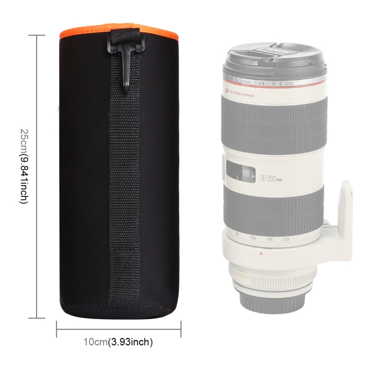Bolsa para lentes de cámara SLR Bolsa para lentes micro individuales Bolsa para bilis interior para lentes Estuche protector impermeable más terciopelo grueso, diámetro: 10 cm, altura: 25 cm, Diameter: 10cm, Height: 25cm