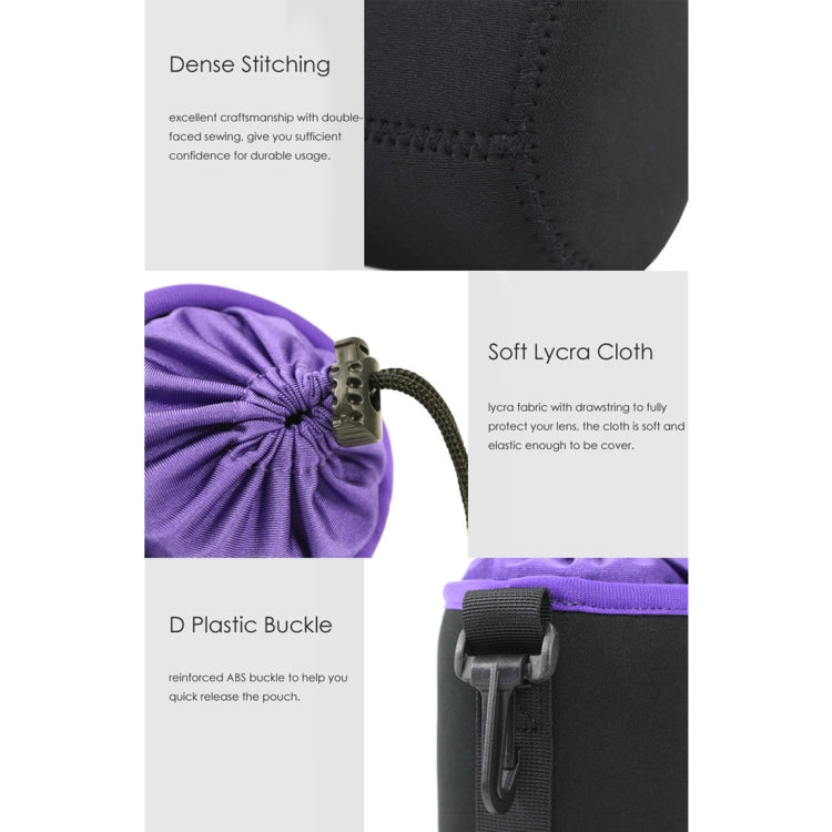 Bolsa para lentes de cámara SLR Bolsa para lentes micro individuales Bolsa para bilis interior para lentes Estuche protector impermeable más terciopelo grueso, diámetro: 10 cm, altura: 18 cm, Diameter: 10cm, Height: 18cm