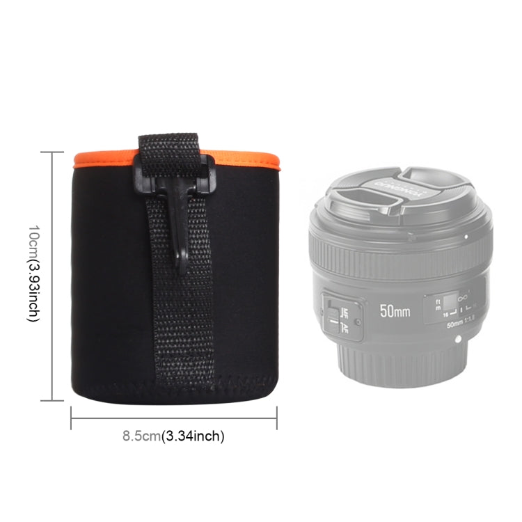 Bolsa para lentes de cámara SLR Bolsa para lentes micro individuales Bolsa para bilis interna para lentes Funda protectora impermeable más terciopelo grueso, diámetro: 8,5 cm, altura: 10 cm, Diameter: 8.5cm, Height: 10cm