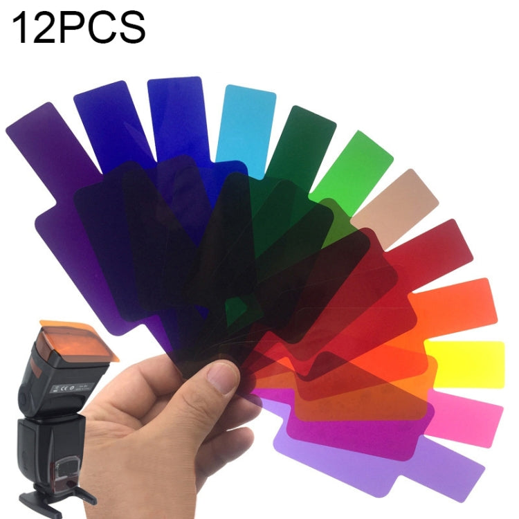 12 PCS SiGi SG120 Juego de filtros de 12 colores Accesorios de flash superior para cámara Filtro de temperatura, 12-color