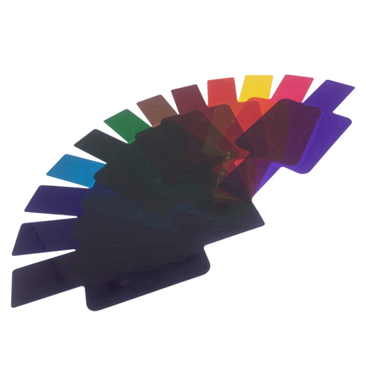 12 PCS SiGi SG120 Juego de filtros de 12 colores Accesorios de flash superior para cámara Filtro de temperatura, 12-color