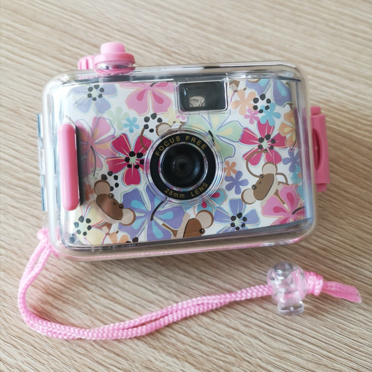 SUC4 Patrón de Flores Cámara de Película Retro Mini Cámara de Apuntar y Disparar para Niños 5m Impermeable, Flowers Pattern
