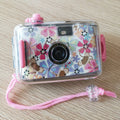 SUC4 Patrón de Flores Cámara de Película Retro Mini Cámara de Apuntar y Disparar para Niños 5m Impermeable, Flowers Pattern