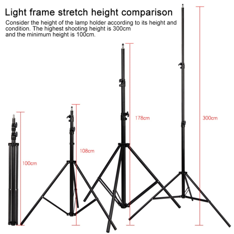 Soporte de iluminación de Metal para fotografía profesional, soporte de resorte para luz de Flash de estudio, 3m de altura