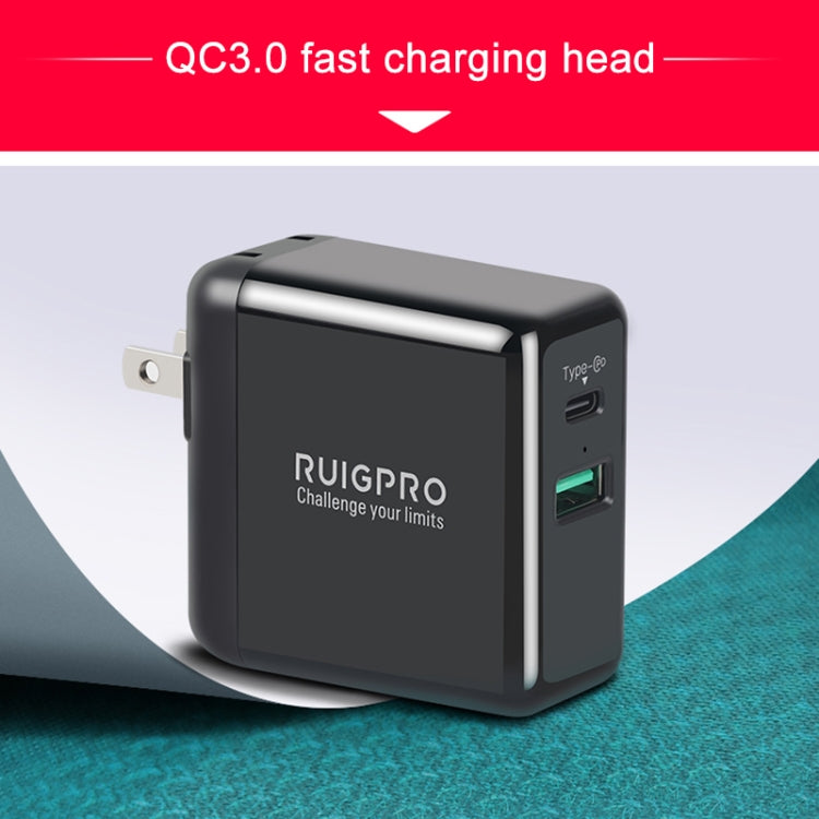 RUIGPRO Caja de cargador de carcasa de baterías triples USB con luz indicadora LED para DJI OSMO Action 1, Charger Box
