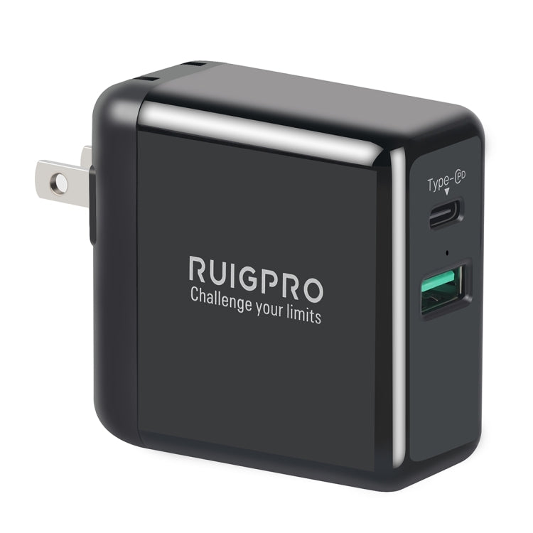 RUIGPRO 5V 3A QC 3.0 + PD Adaptador de corriente de cargador rápido para DJI OSMO Action, enchufe de EE. UU., Power Adapter