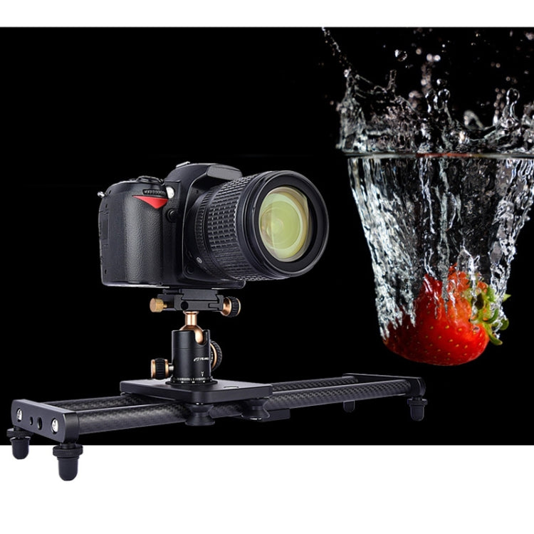 YELANGU L40T Riel deslizante de fibra de carbono de 40 cm para cámaras SLR/cámaras de vídeo, L40T 40cm