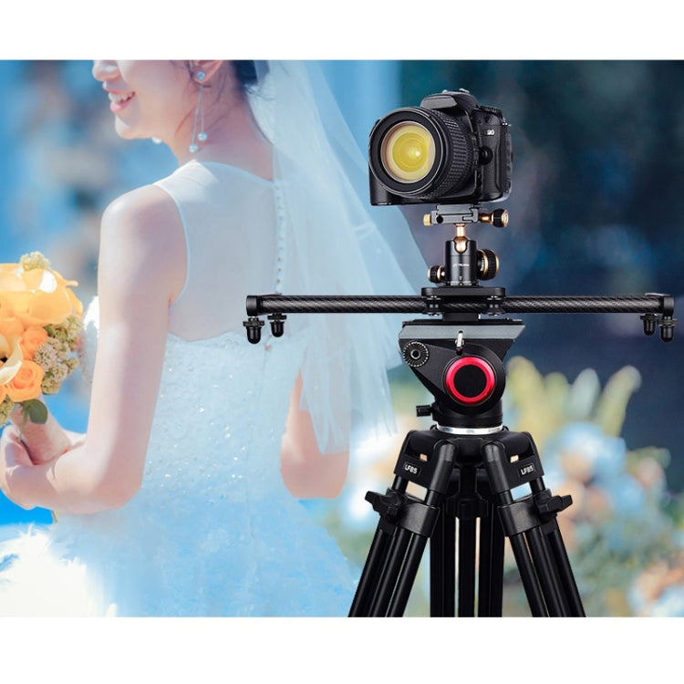 YELANGU L40T Riel deslizante de fibra de carbono de 40 cm para cámaras SLR/cámaras de vídeo, L40T 40cm