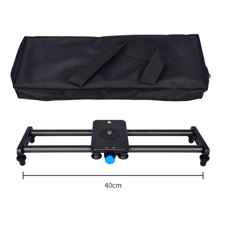 YELANGU L40T Riel deslizante de fibra de carbono de 40 cm para cámaras SLR/cámaras de vídeo, L40T 40cm