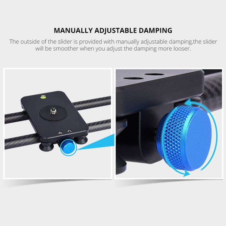 YELANGU L40T Riel deslizante de fibra de carbono de 40 cm para cámaras SLR/cámaras de vídeo, L40T 40cm