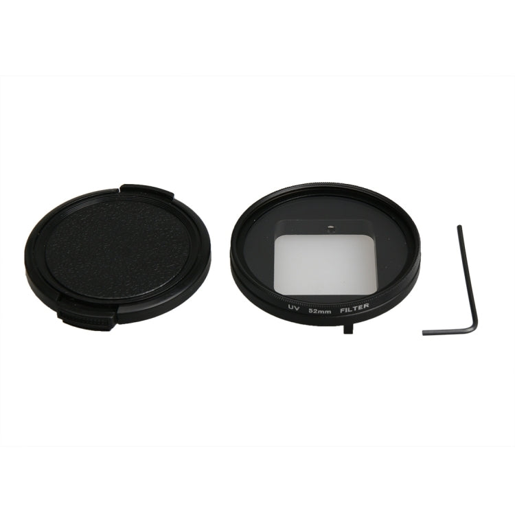 Para GoPro HERO5 Filtro de lente profesional de 52 mm (filtro CPL + tapa protectora de lente + llave hexagonal) y (filtro UV + tapa protectora de lente + llave hexagonal), 4 in 1