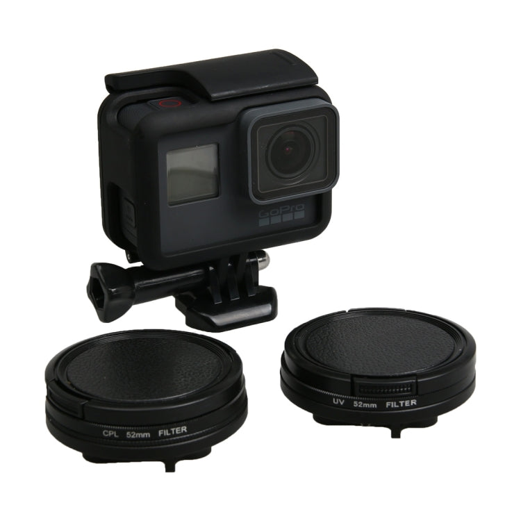 Para GoPro HERO5 Filtro de lente profesional de 52 mm (filtro CPL + tapa protectora de lente + llave hexagonal) y (filtro UV + tapa protectora de lente + llave hexagonal), 4 in 1