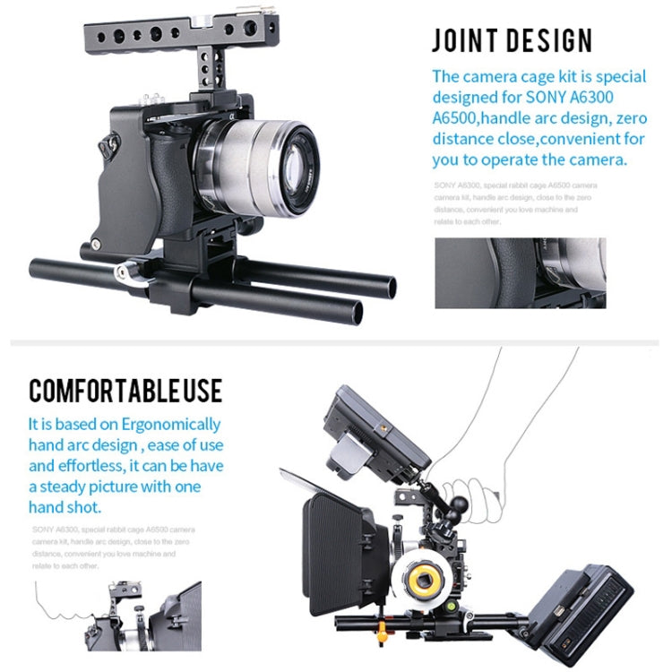 Estabilizador de jaula de vídeo para cámara YELANGU C6 para Sony A6000 / A6300 / A6500 / A6400, Stabilizer