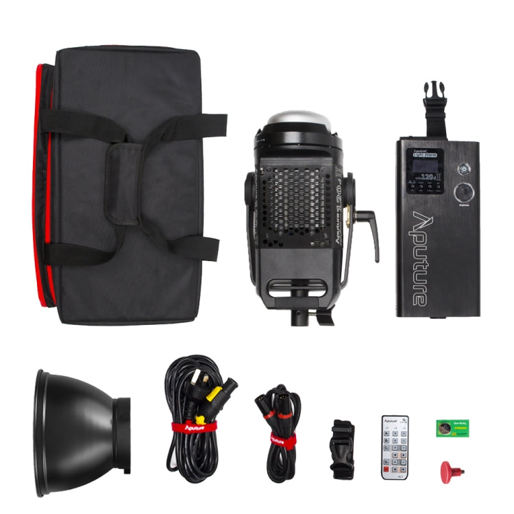 Aputure LS C120D II Restauración de alto color CRI 96 Light Storm Luz blanca natural 5500K COB LED Luz de video de estudio con control remoto inalámbrico de 2.4GHz y caja de control