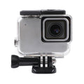 Para GoPro HERO7 carcasa de esqueleto blanca/plateada funda protectora lateral hueca con hebilla montaje básico y tornillo, Side Hollow