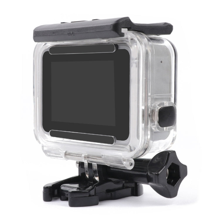 Para GoPro HERO7 carcasa de esqueleto blanca/plateada funda protectora lateral hueca con hebilla montaje básico y tornillo, Side Hollow