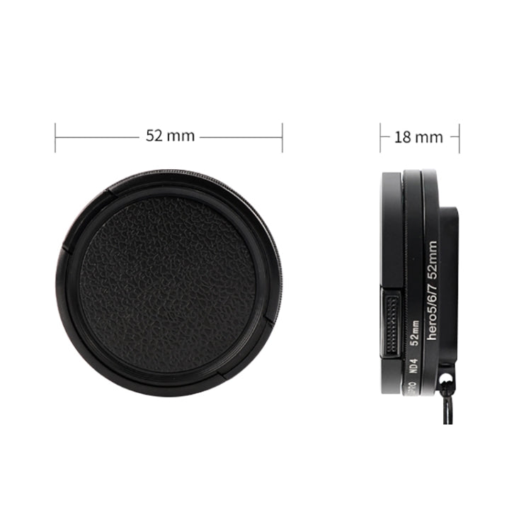 RUIGPRO para GoPro HERO 7/6/5 Filtro de lente de primer plano profesional de 52 mm 10X con anillo adaptador de filtro y tapa de lente, 10X Close-up Lens