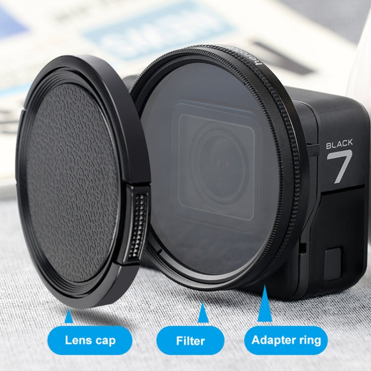 RUIGPRO para GoPro HERO 7/6/5 Filtro de lente profesional ND4 de 52 mm con anillo adaptador de filtro y tapa de lente, ND4 Lens