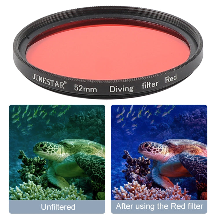 RUIGPRO para GoPro HERO 7/6/5 Filtro de lente de color rojo profesional de 52 mm con anillo adaptador de filtro y tapa de lente, Red Color Lens