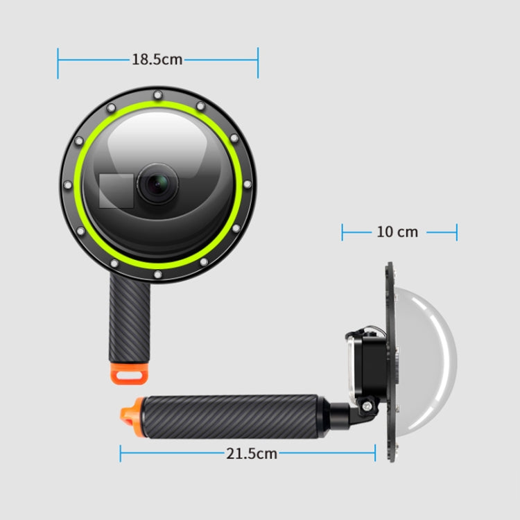 RUIGPRO-empuñadura flotante para cámara de submarinismo, puerto de cúpula, cubierta transparente para DJI Osmo Action, Osmo Action