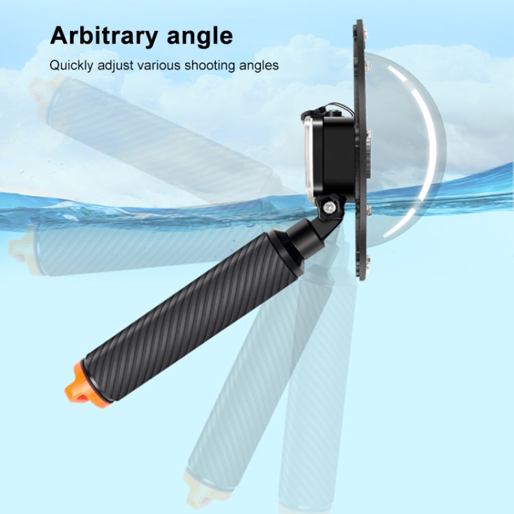 RUIGPRO-empuñadura flotante para cámara de submarinismo, puerto de cúpula, cubierta transparente para DJI Osmo Action, Osmo Action