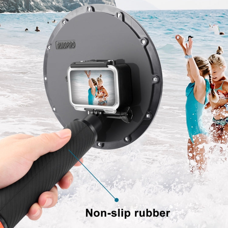RUIGPRO-empuñadura flotante para cámara de submarinismo, puerto de cúpula, cubierta transparente para DJI Osmo Action, Osmo Action