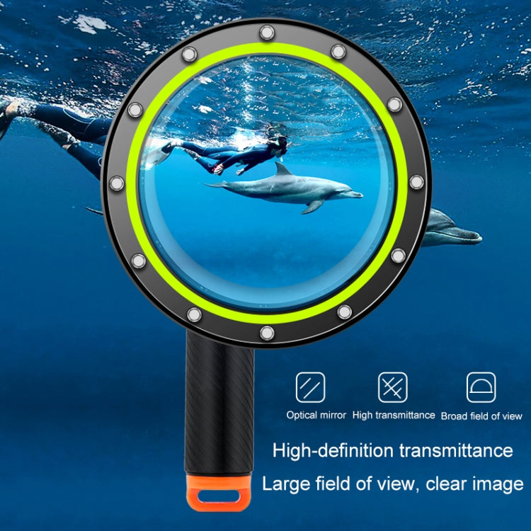 RUIGPRO-empuñadura flotante para cámara de submarinismo, puerto de cúpula, cubierta transparente para DJI Osmo Action, Osmo Action