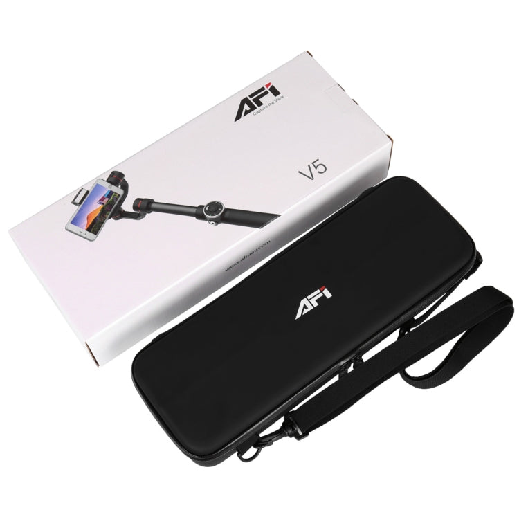 Estabilizador de cardán sin escobillas de aluminio de mano AFI V5 Smooth de 3 ejes con soporte para trípode y luz de relleno para teléfonos inteligentes de hasta 6 pulgadas, compatible con seguimiento facial