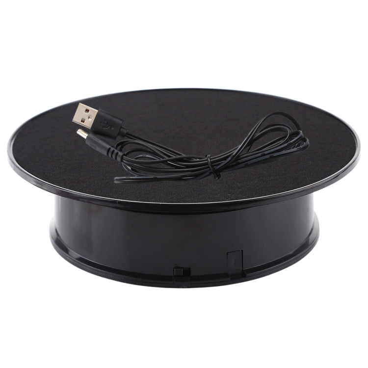 Plato giratorio eléctrico de 20 cm y 360 grados, soporte de exhibición, accesorios para grabación de vídeos y fotografía, plato giratorio, carga de 1,5 kg, alimentado por batería y USB, 20cm/Powered by Battery or USB(B), 20cm/Powered by Battery or USB(...