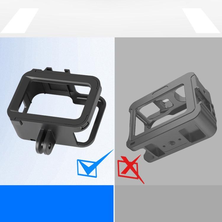RUIGPRO para GoPro HERO8 Funda protectora de montaje en marco ABS de PC con borde estándar negro