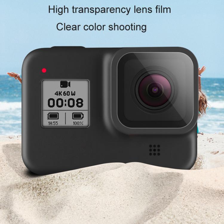 Para GoPro HERO8 Lente negra + Película de vidrio templado con pantalla LCD, For GoPro HERO8 Black