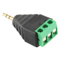 Conector de audio estéreo del bloque de terminales de 3 polos y 3 pines macho de 2,5 mm, 2.5mm Male (2 Pin)