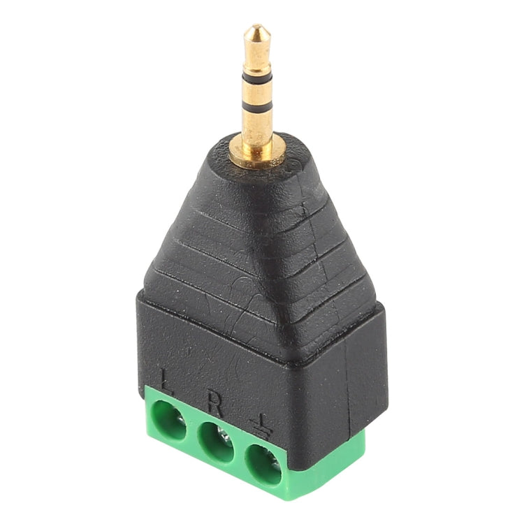 Conector de audio estéreo del bloque de terminales de 3 polos y 3 pines macho de 2,5 mm, 2.5mm Male (2 Pin)