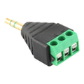 Conector macho de 3,5 mm, 3 polos, 3 pines, bloque de terminales, conector de audio estéreo, 3.5mm Male (3 Pin)