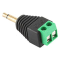 Conector macho de 3,5 mm, 2 polos, 2 pines, bloque de terminales, conector de audio estéreo, 3.5mm Male (2 Pin)