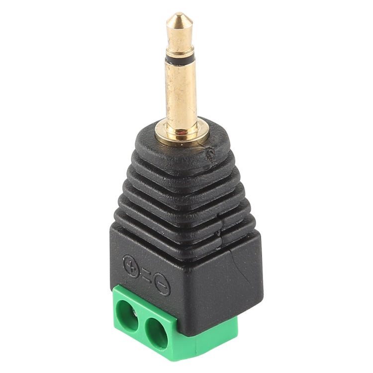 Conector macho de 3,5 mm, 2 polos, 2 pines, bloque de terminales, conector de audio estéreo, 3.5mm Male (2 Pin)