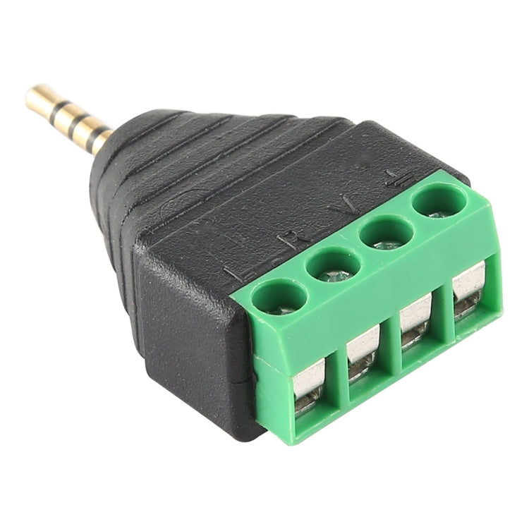 Conector de audio estéreo del bloque de terminales de 4 polos y 4 polos macho de 2,5 mm, 2.5mm Male (4 Pin)