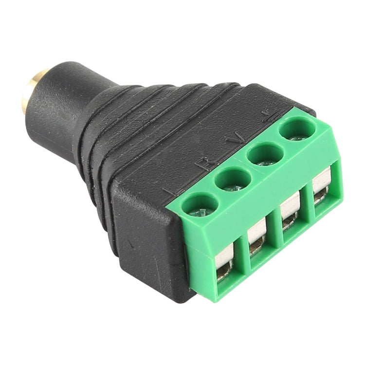 Conector de audio estéreo del bloque de terminales de 4 pines del enchufe hembra de 2,5 mm, 2.5mm Female (4 Pin)