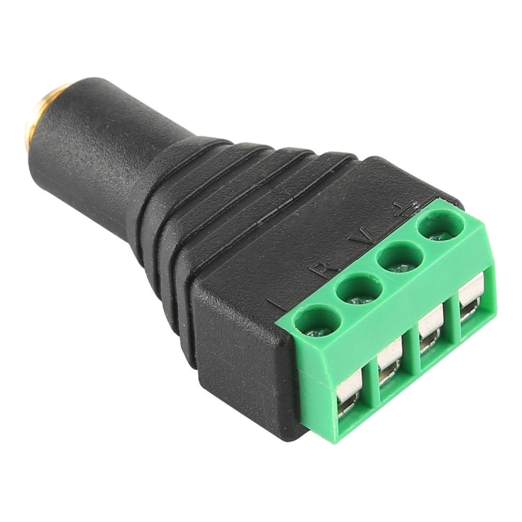 Conector de audio estéreo del bloque de terminales de 4 pines del enchufe hembra de 3,5 mm, 3.5mm Female (4 Pin)