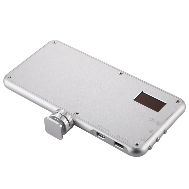 LED011S Bolsillo 180 LED Luz de estudio fotográfico y video para fotografía profesional con pantalla OLED y soporte adaptador de zapata fría para cámaras DSLR Canon / Nikon, 180 LED