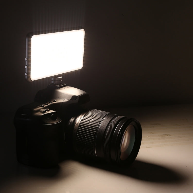 LED011S Bolsillo 180 LED Luz de estudio fotográfico y video para fotografía profesional con pantalla OLED y soporte adaptador de zapata fría para cámaras DSLR Canon / Nikon, 180 LED