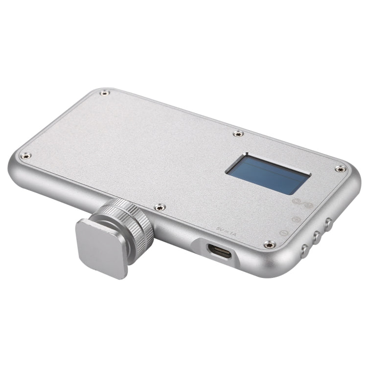 LED-013 Bolsillo 112 LED Luz de estudio fotográfico y video para fotografía profesional Vlogging con pantalla OLED y soporte adaptador de zapata fría para cámaras DSLR Canon / Nikon, 112 LED