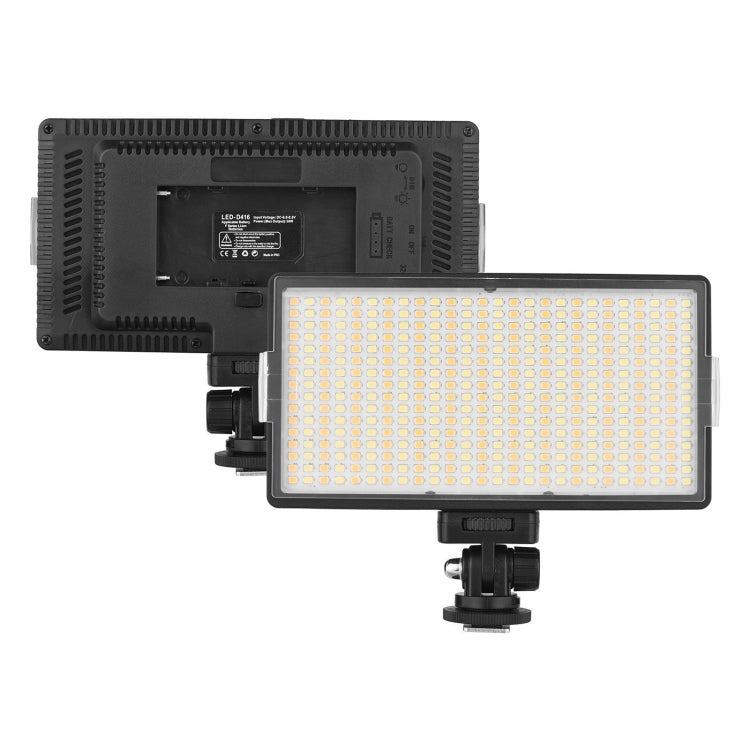 LED01 416 LED 3600LM Luz de estudio fotográfico y vídeo para fotografía profesional Vlogging para cámaras DSLR Canon / Nikon, 416 LED