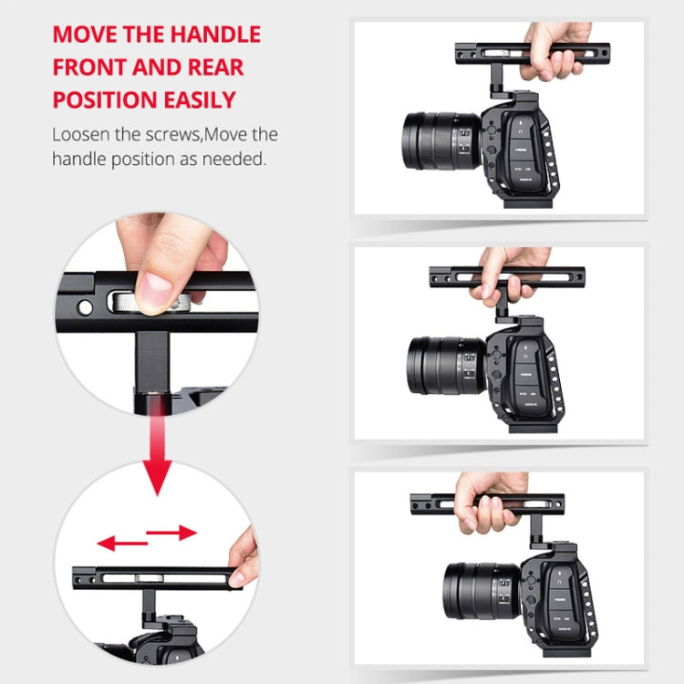 YELANGU C9-A YLG0911A Estabilizador de jaula para cámara de vídeo con mango para DJI BMPCC 4K, C9-A