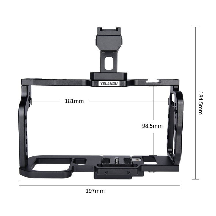 YELANGU C9-A YLG0911A Estabilizador de jaula para cámara de vídeo con mango para DJI BMPCC 4K, C9-A