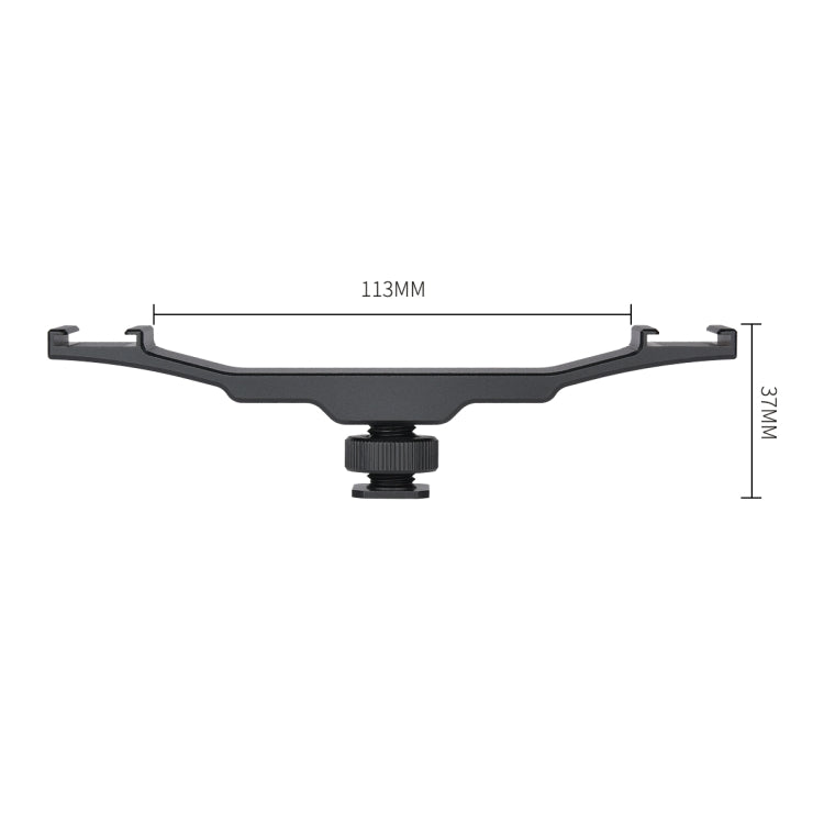 YELANGU YLG0702A Adaptador de montaje de zapata fría dual Soporte de extensión de aleación de aluminio, Dual Cold Hot Bracket