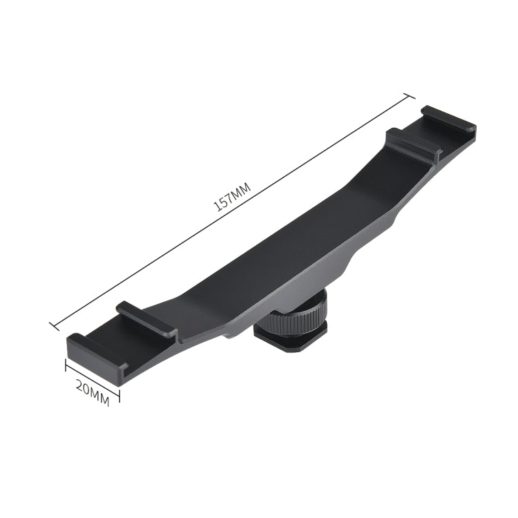YELANGU YLG0702A Adaptador de montaje de zapata fría dual Soporte de extensión de aleación de aluminio, Dual Cold Hot Bracket